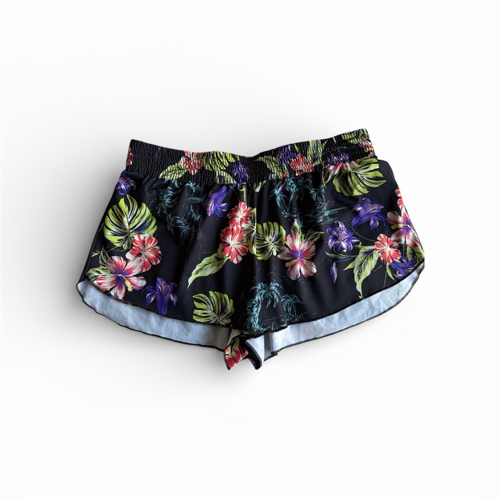 Speedo Black Floral Women's Athletic Shorts